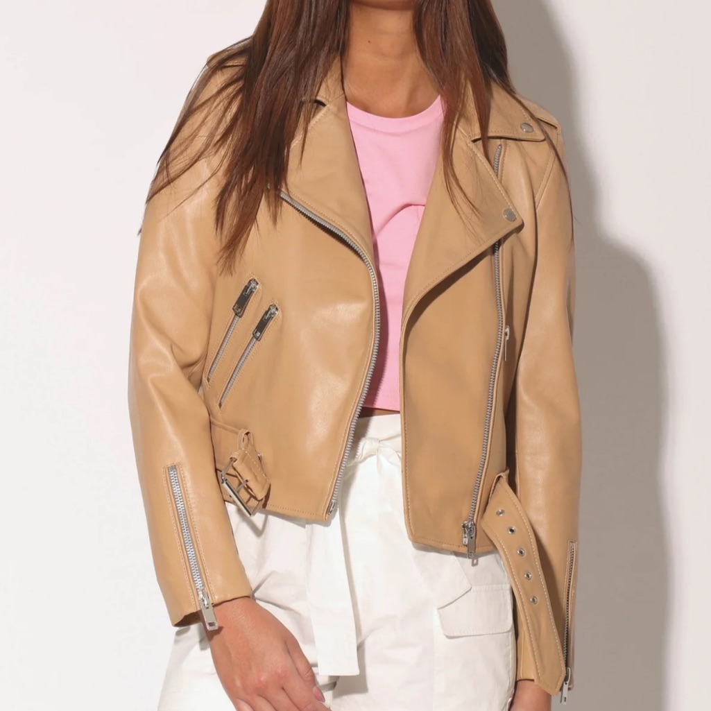 Walter Baker Allison Jacket, Latte - Leather Small